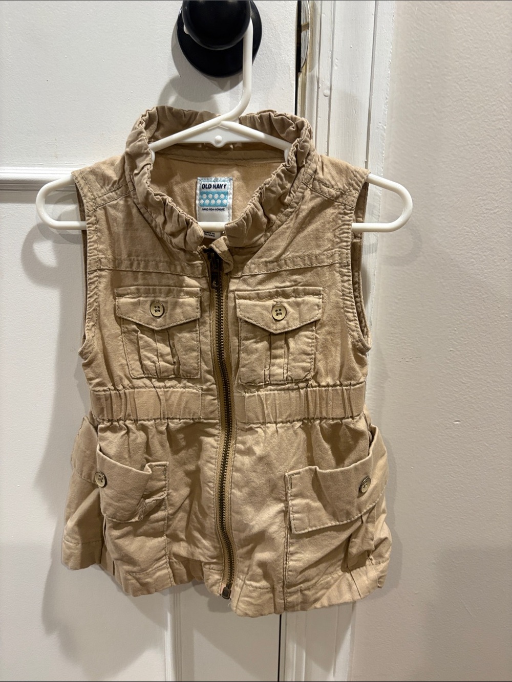 Old Navy Tan Utility Vest with Button Pockets